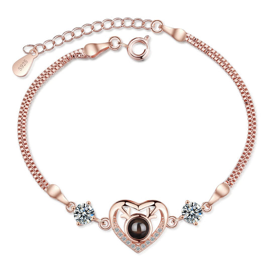 Rose Heart Bracelet