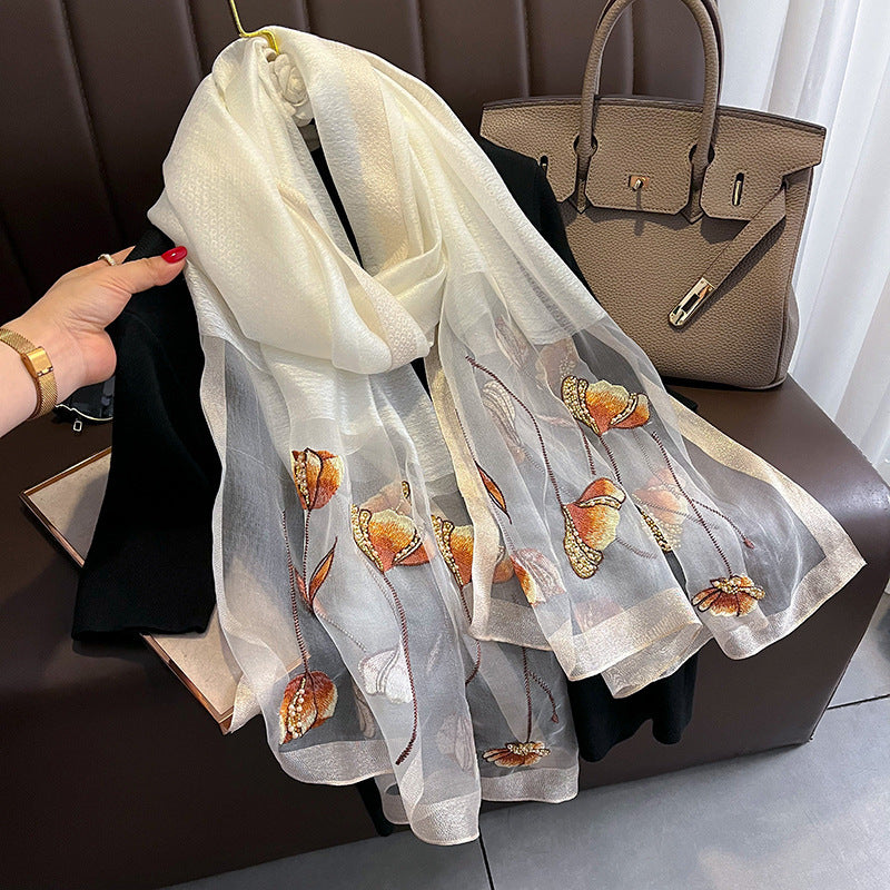 Chinese Flower Scarf