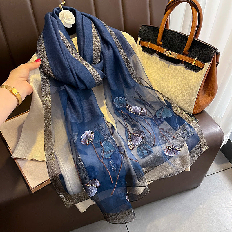 Chinese Flower Scarf