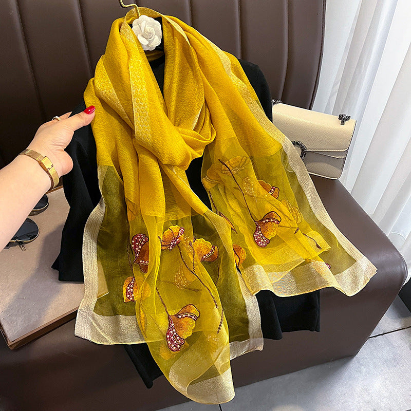 Chinese Flower Scarf